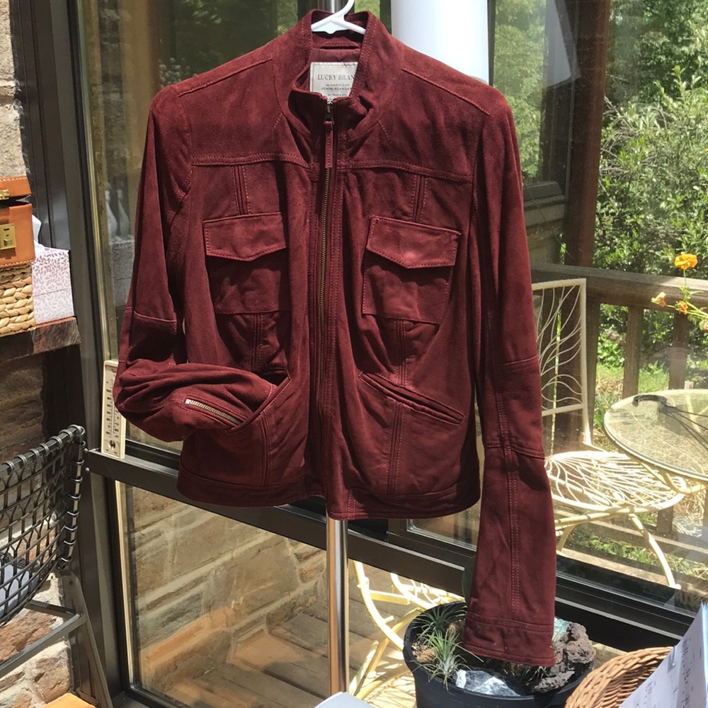Lucky Brand Rust Suede Jacket